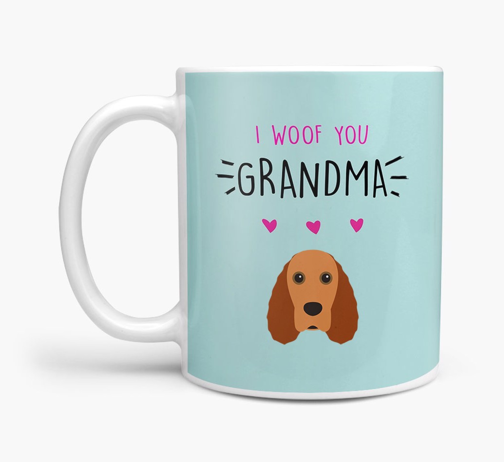 'I Woof You Grandma' Mug with {breedFullName} Icon