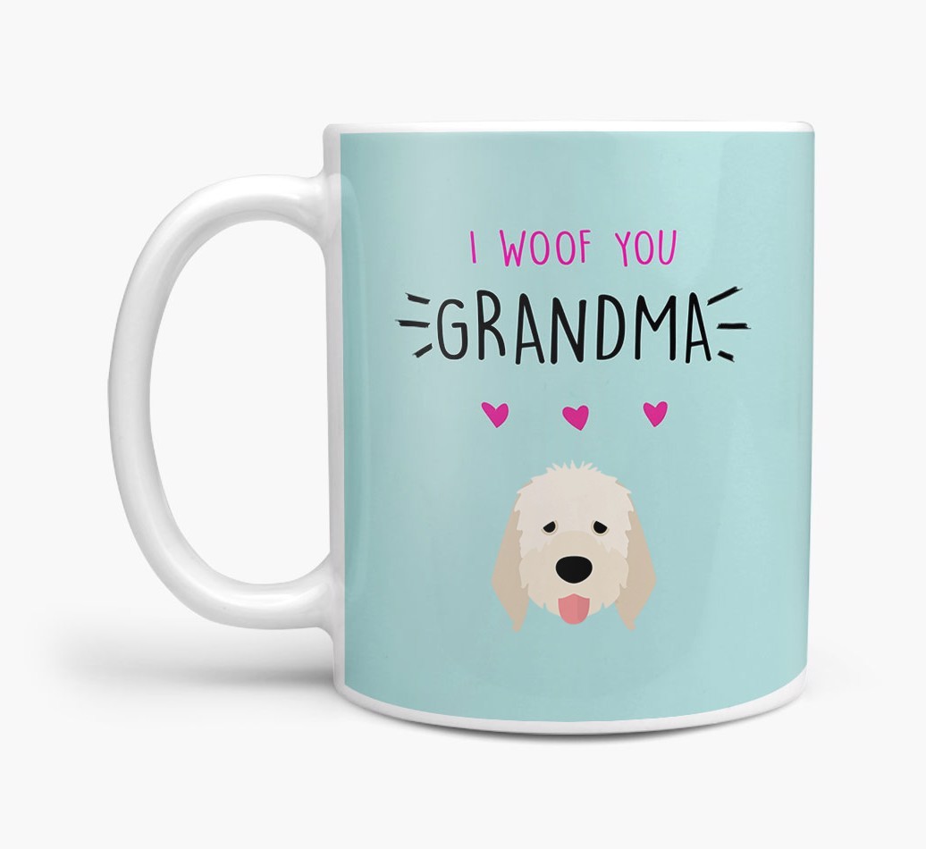 'I Woof You Grandma' Mug with {breedFullName} Icon