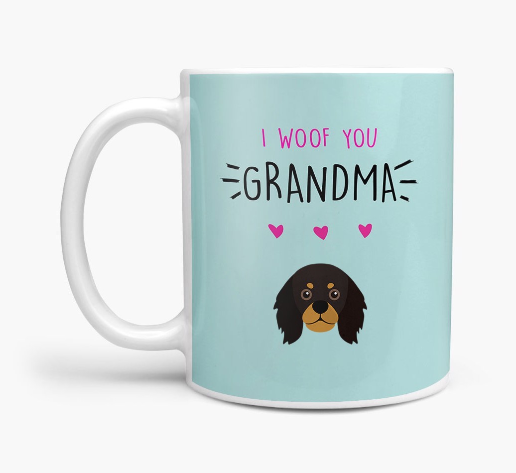 'I Woof You Grandma' Mug with {breedFullName} Icon