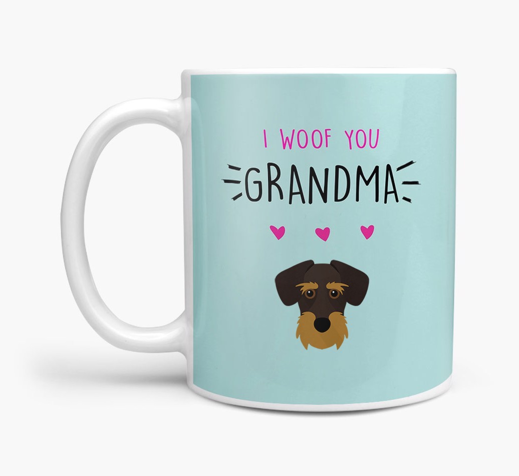 'I Woof You Grandma' Mug with {breedFullName} Icon