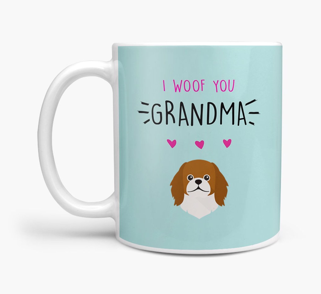 'I Woof You Grandma' Mug with {breedFullName} Icon