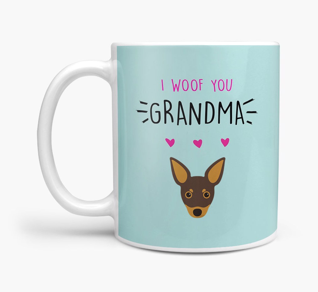 'I Woof You Grandma' Mug with {breedFullName} Icon