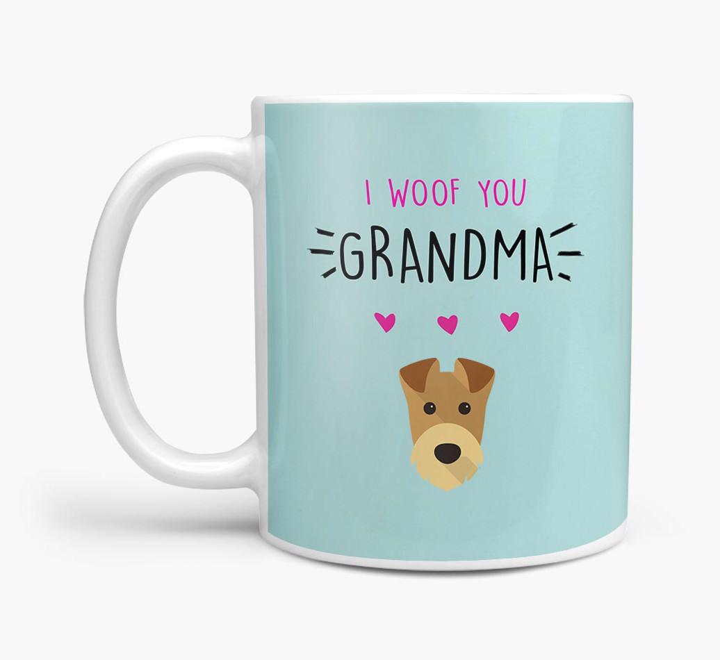 'I Woof You Grandma' Mug with {breedFullName} Icon