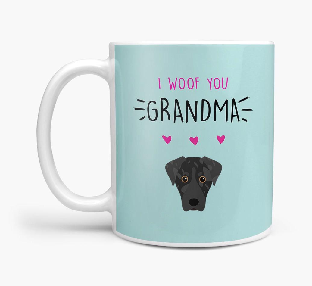 'I Woof You Grandma' Mug with {breedFullName} Icon