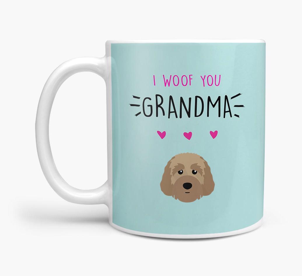 'I Woof You Grandma' Mug with {breedFullName} Icon
