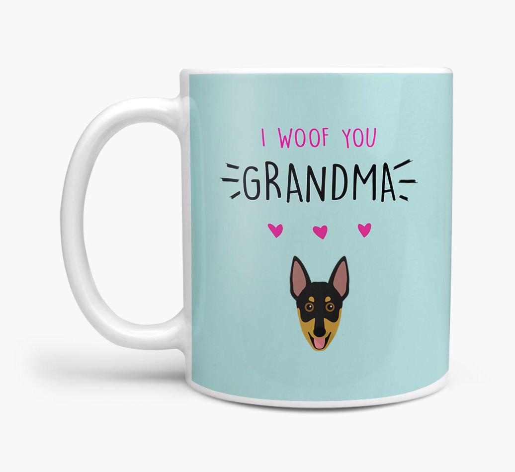 'I Woof You Grandma' Mug with {breedFullName} Icon