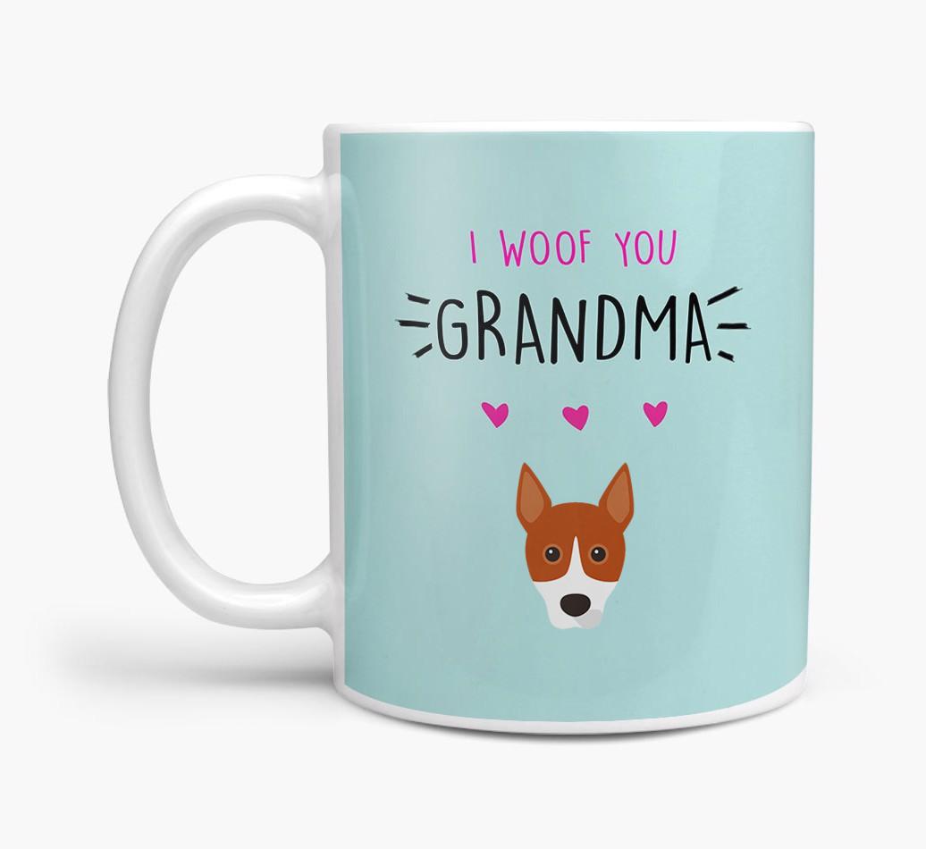 'I Woof You Grandma' Mug with {breedFullName} Icon