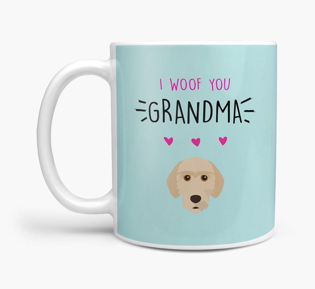 'I Woof You Grandma' Mug with {breedFullName} Icon