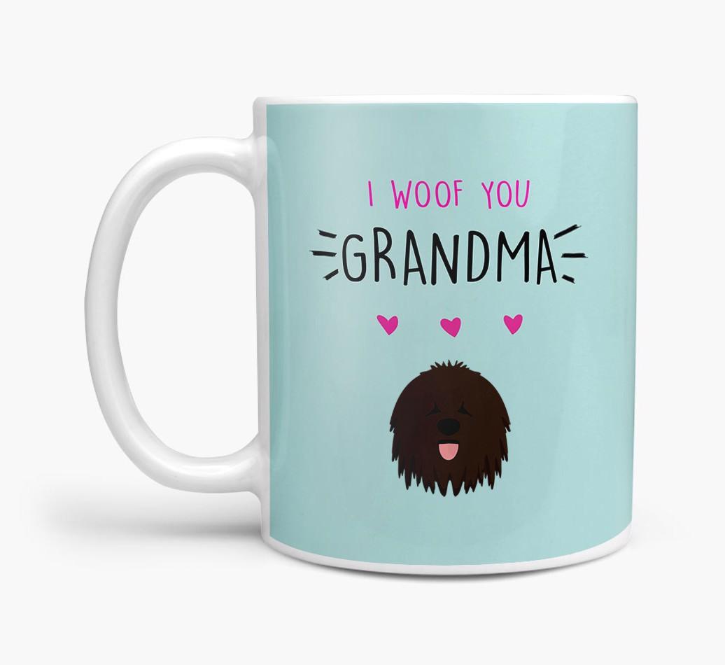 'I Woof You Grandma' Mug with {breedFullName} Icon