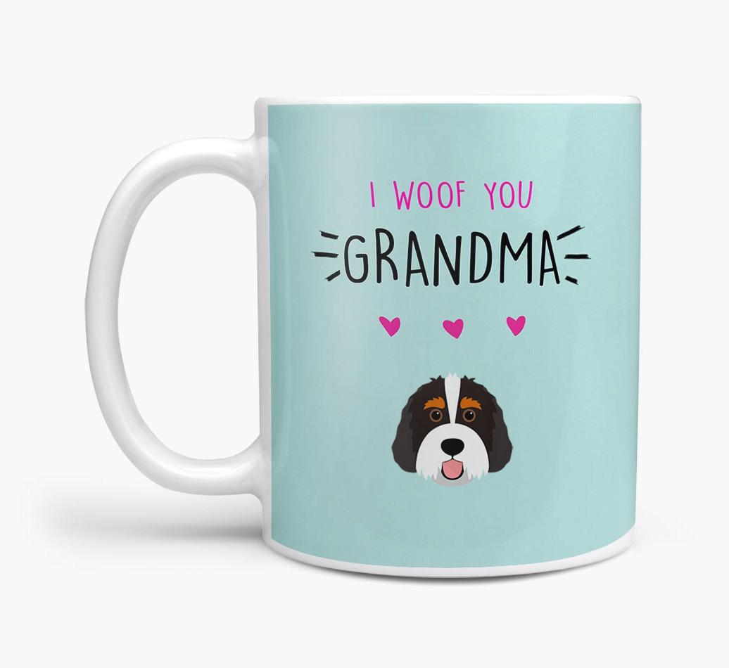 'I Woof You Grandma' Mug with {breedFullName} Icon