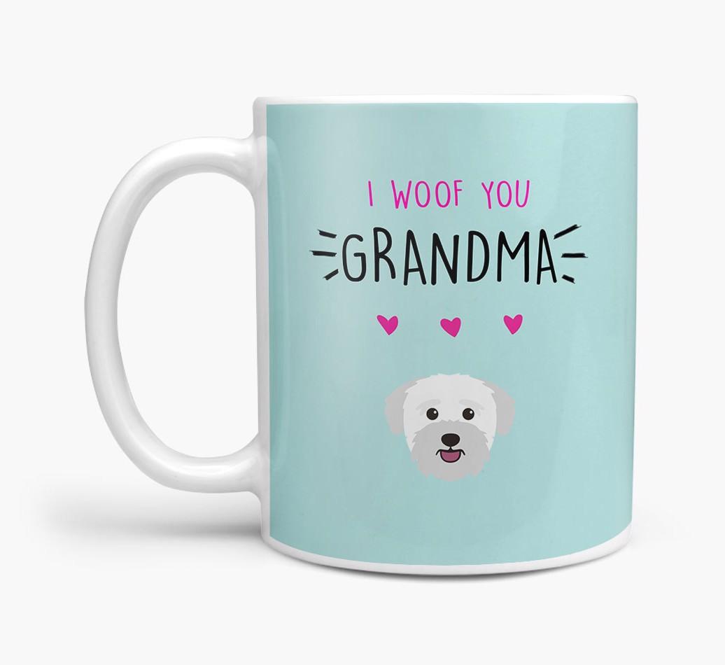'I Woof You Grandma' Mug with {breedFullName} Icon