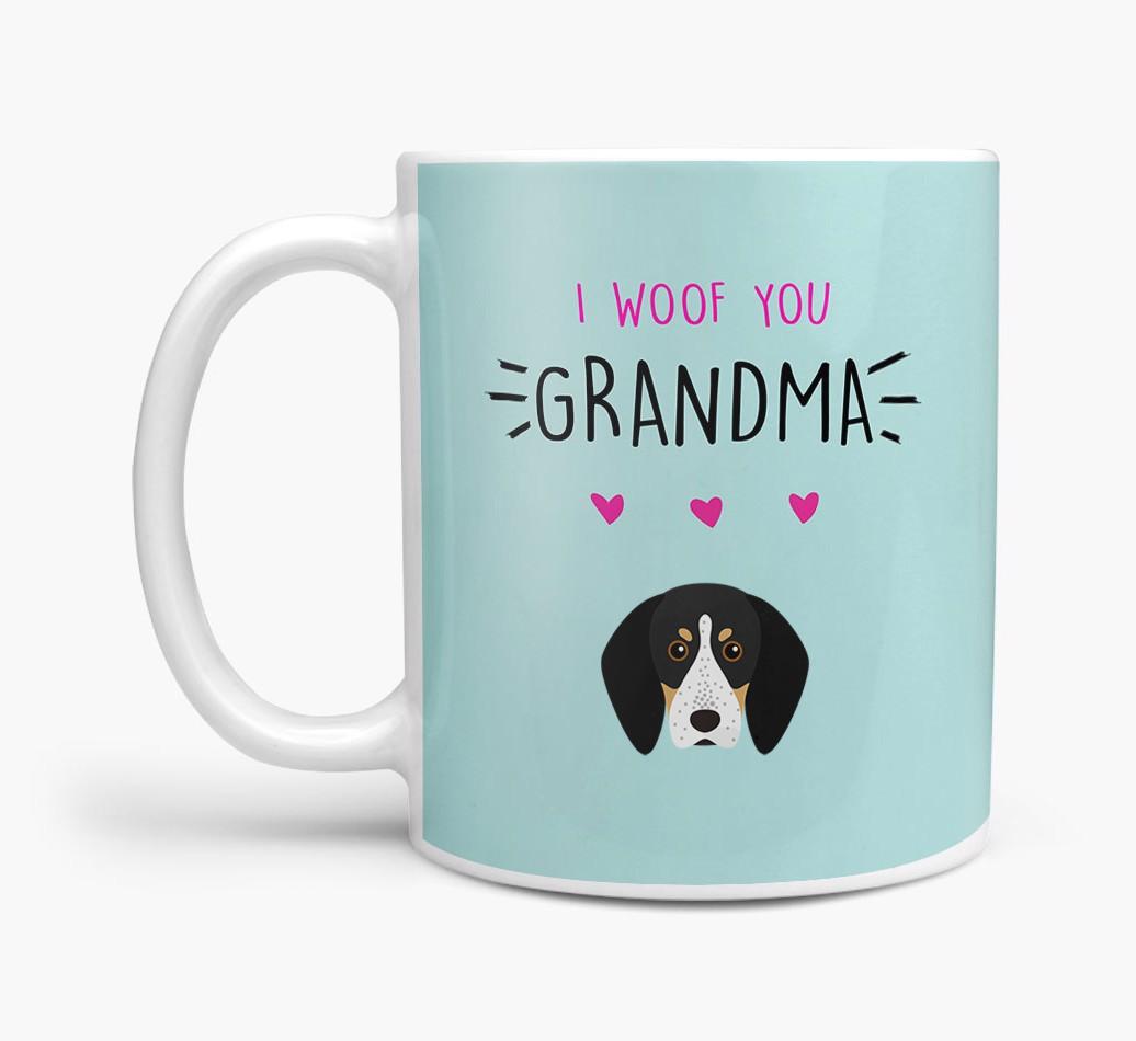 'I Woof You Grandma' Mug with {breedFullName} Icon