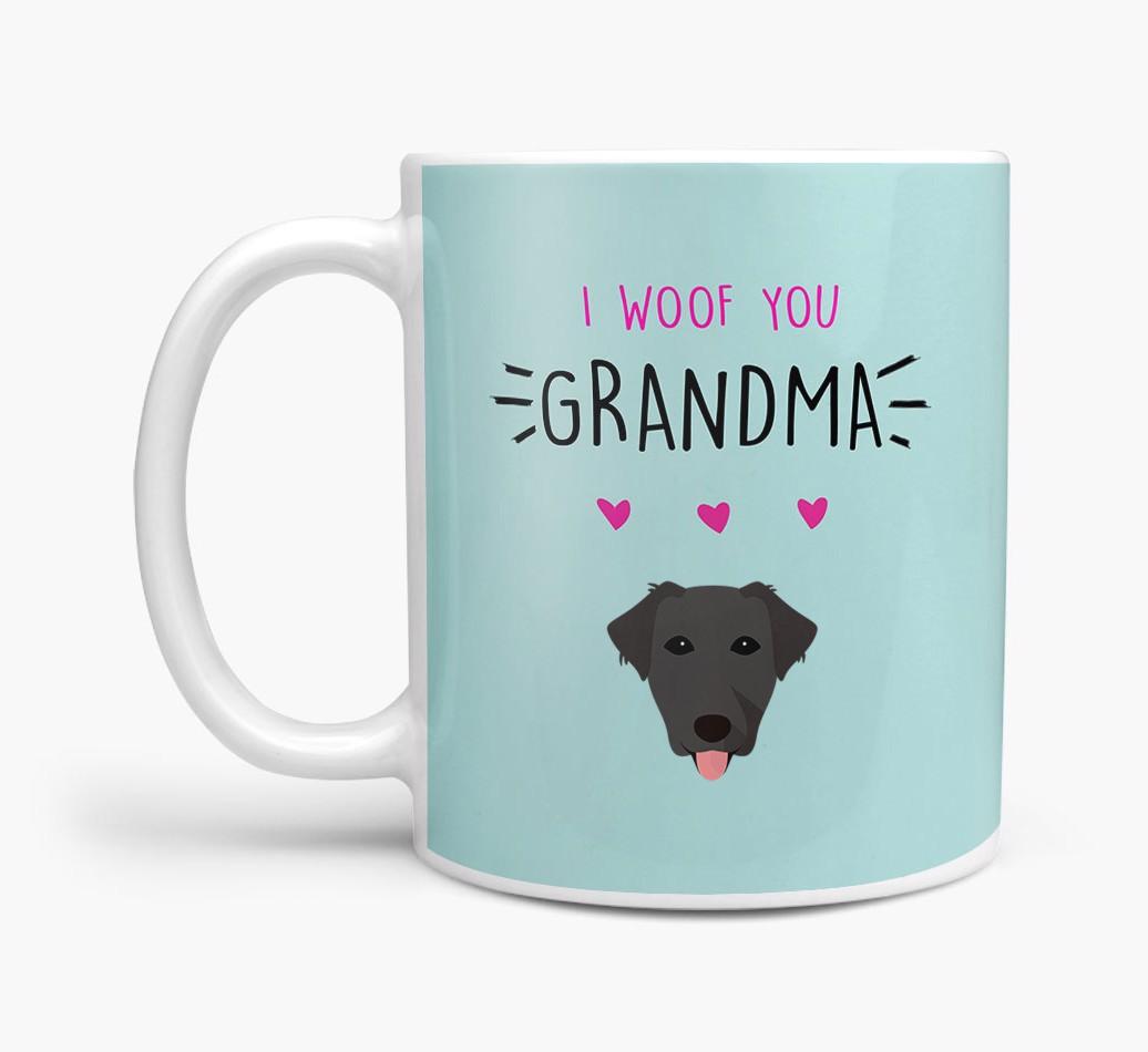 'I Woof You Grandma' Mug with {breedFullName} Icon