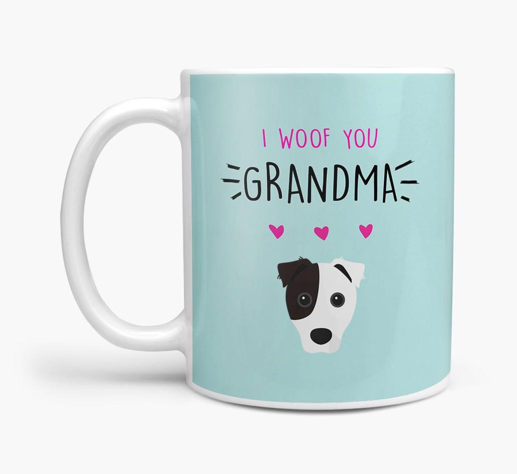 'I Woof You Grandma' Mug with {breedFullName} Icon