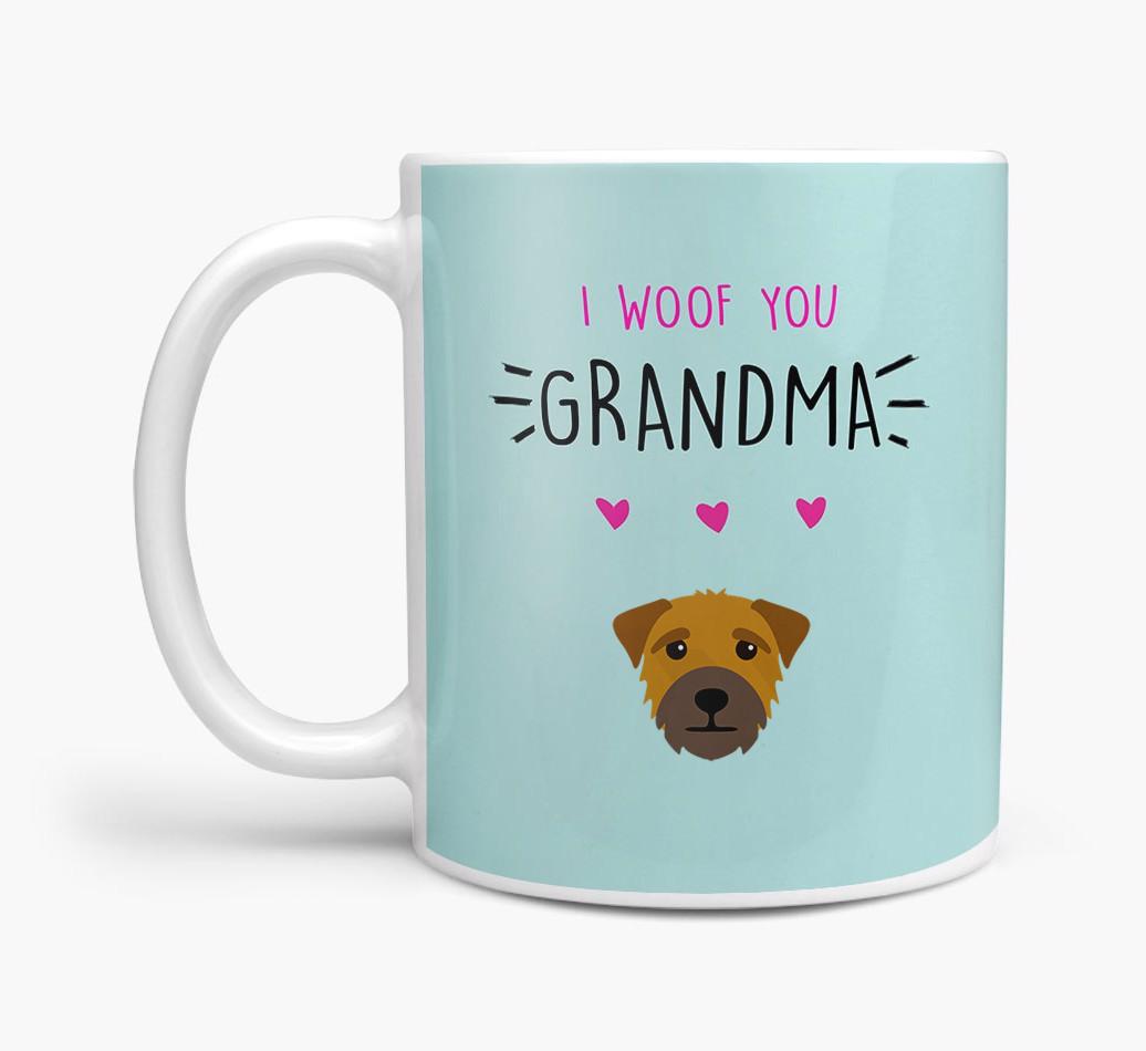 'I Woof You Grandma' Mug with {breedFullName} Icon