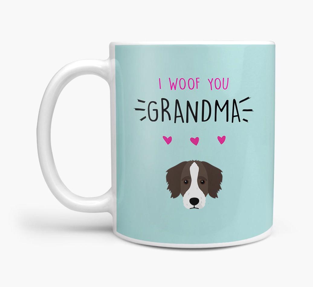 'I Woof You Grandma' Mug with {breedFullName} Icon