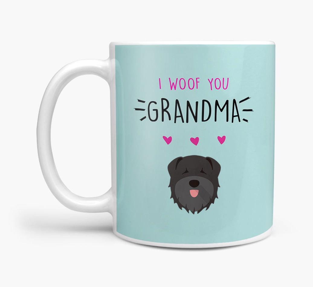 'I Woof You Grandma' Mug with {breedFullName} Icon