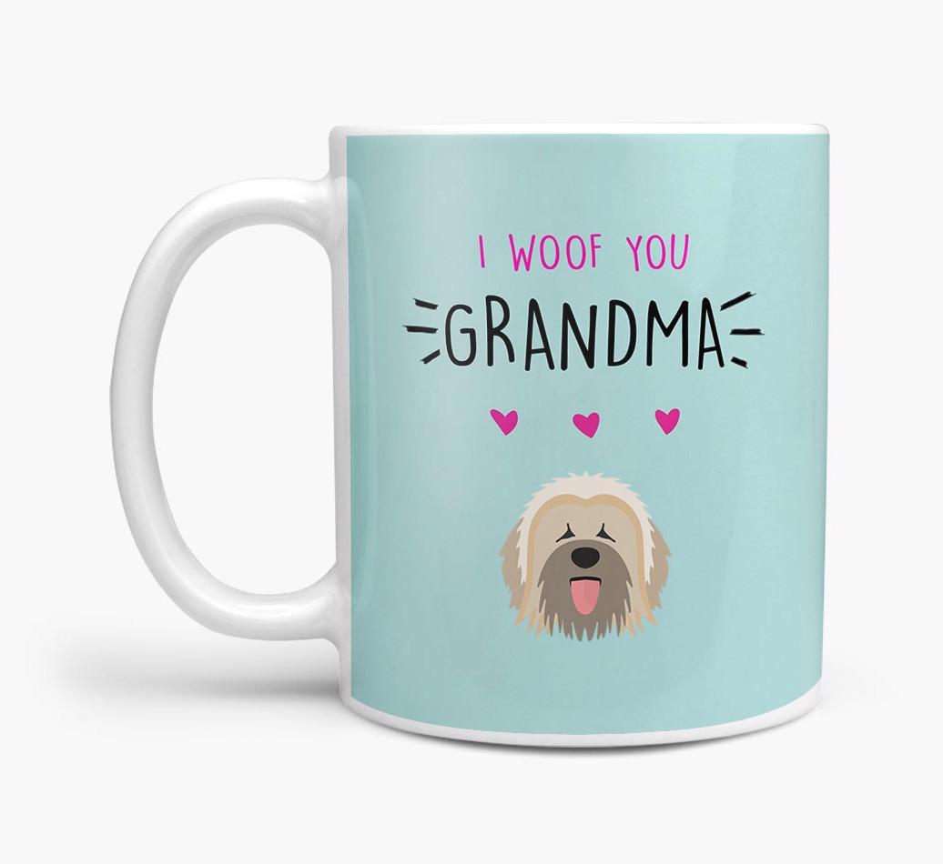 'I Woof You Grandma' Mug with {breedFullName} Icon