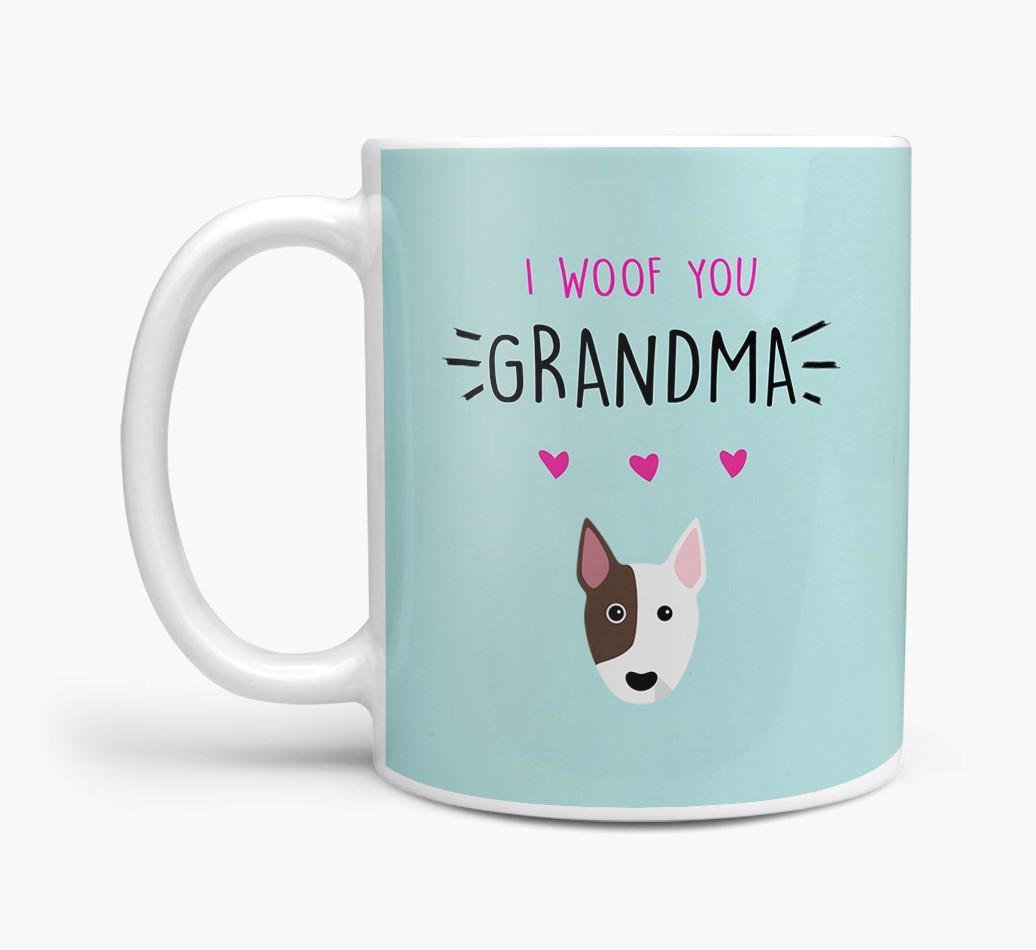 'I Woof You Grandma' Mug with {breedFullName} Icon