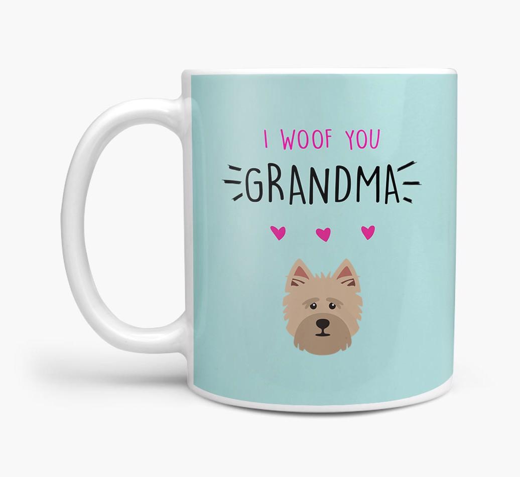 'I Woof You Grandma' Mug with {breedFullName} Icon