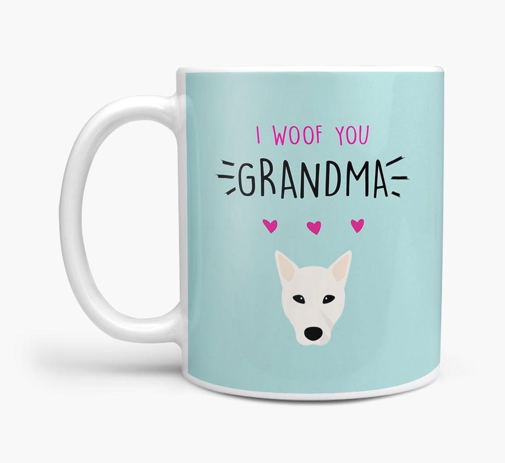 'I Woof You Grandma' Mug with {breedFullName} Icon