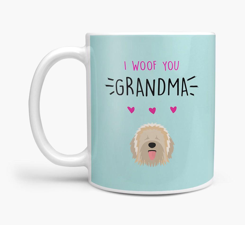 'I Woof You Grandma' Mug with {breedFullName} Icon