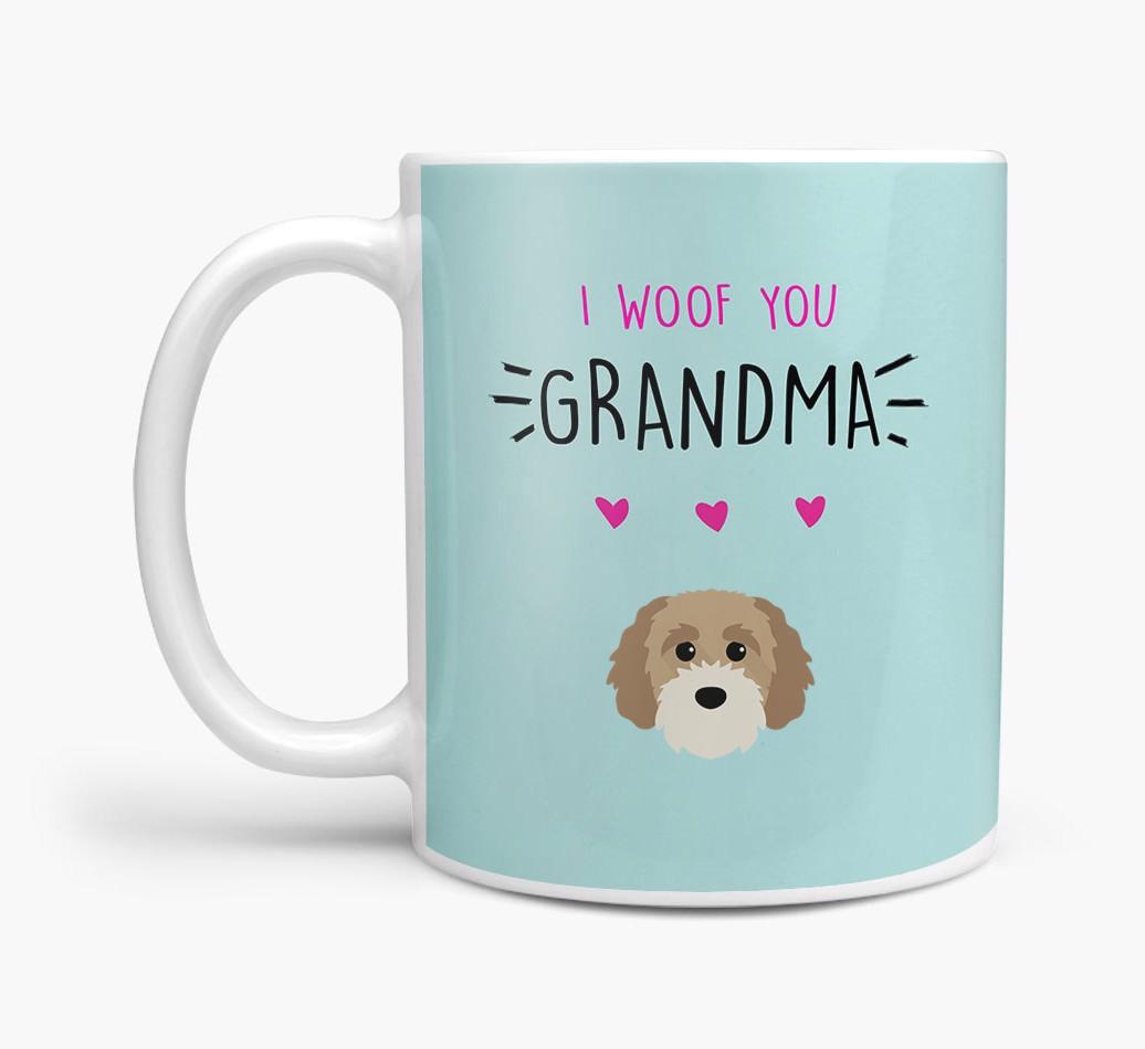 'I Woof You Grandma' Mug with {breedFullName} Icon