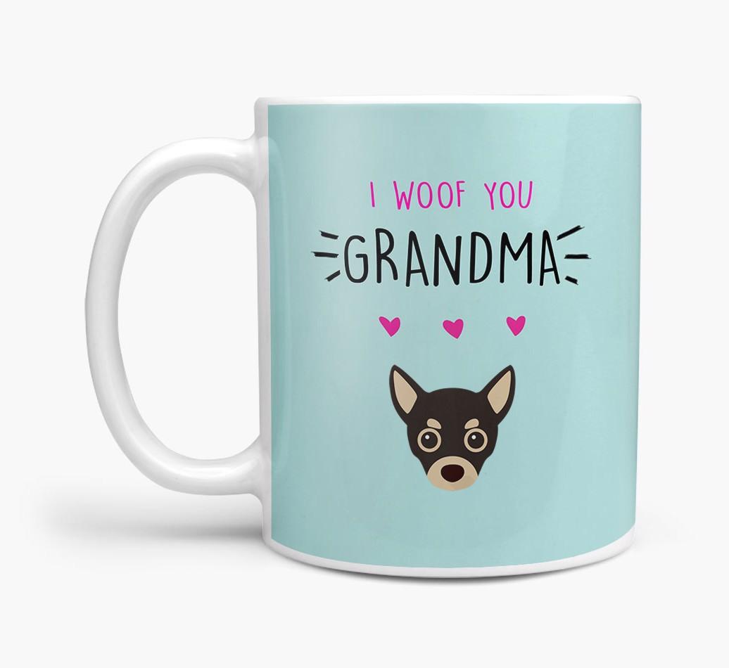 'I Woof You Grandma' Mug with {breedFullName} Icon