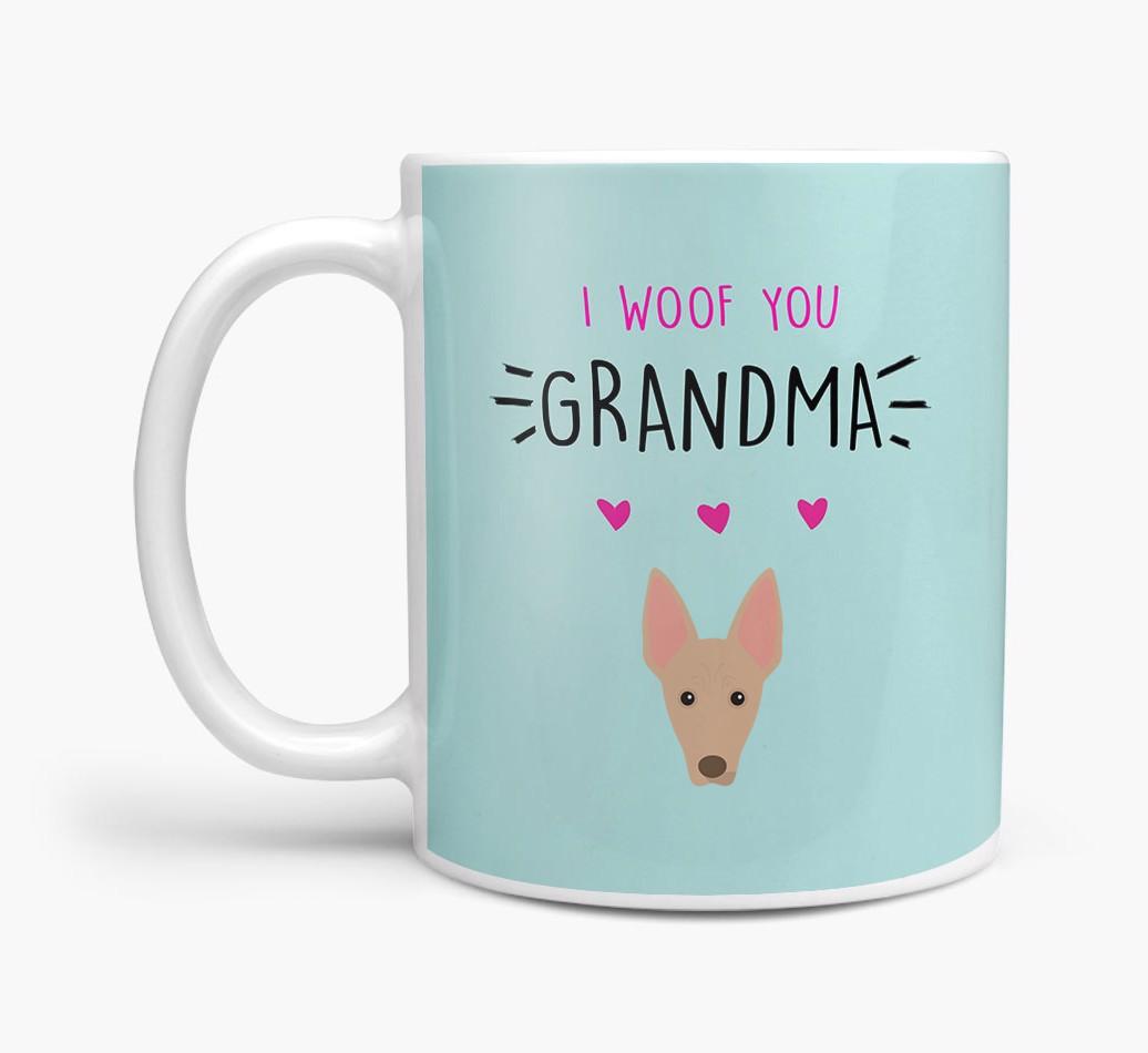 'I Woof You Grandma' Mug with {breedFullName} Icon
