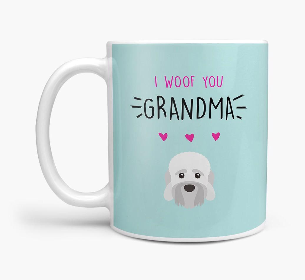 'I Woof You Grandma' Mug with {breedFullName} Icon
