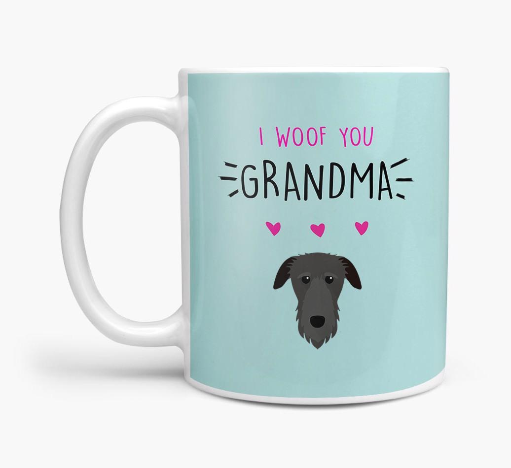 'I Woof You Grandma' Mug with {breedFullName} Icon