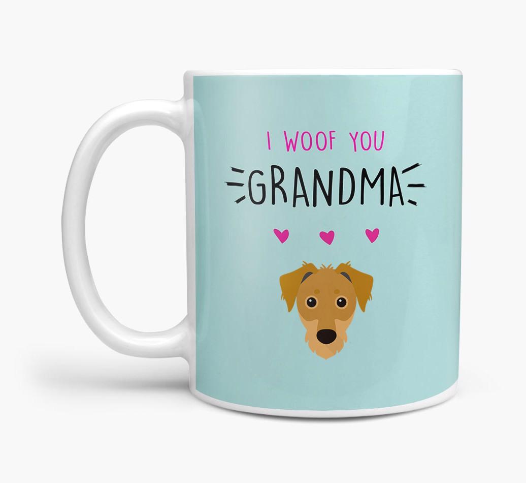 'I Woof You Grandma' Mug with {breedFullName} Icon