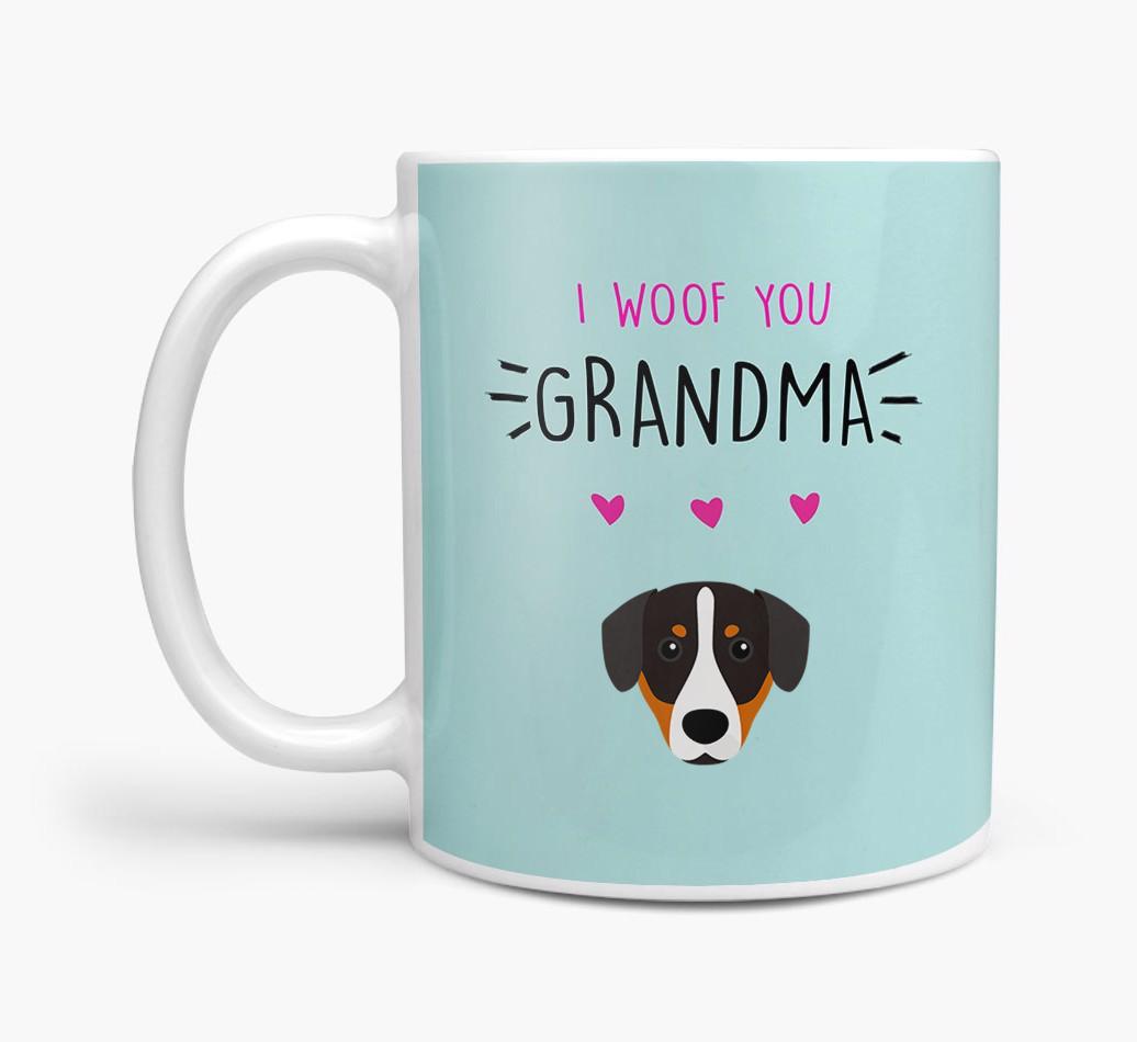 'I Woof You Grandma' Mug with {breedFullName} Icon