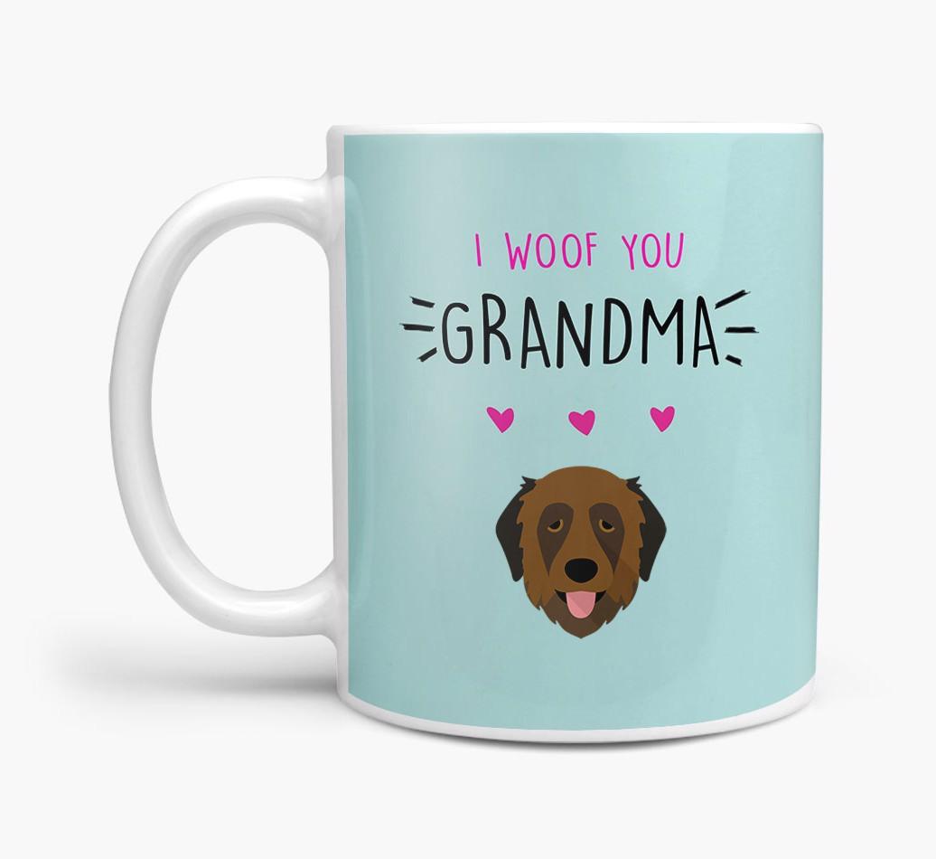 'I Woof You Grandma' Mug with {breedFullName} Icon
