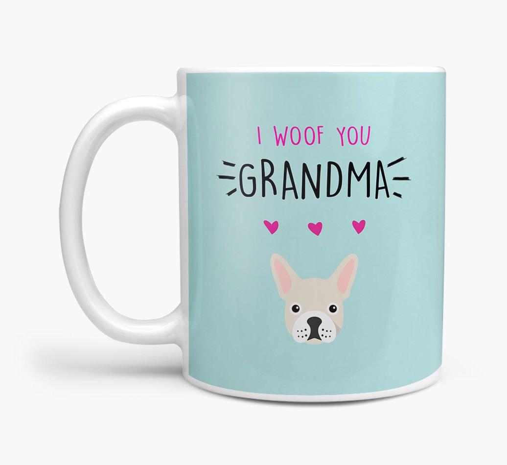 'I Woof You Grandma' Mug with {breedFullName} Icon