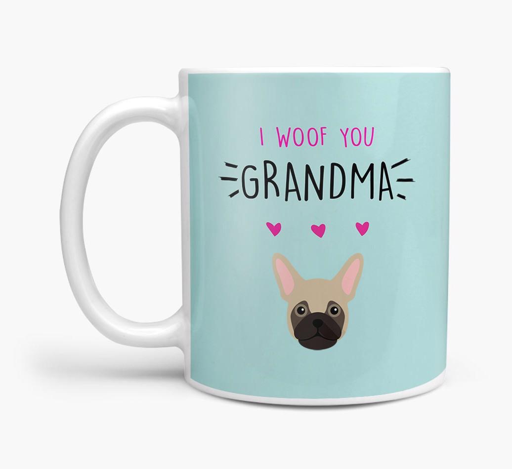 'I Woof You Grandma' Mug with {breedFullName} Icon