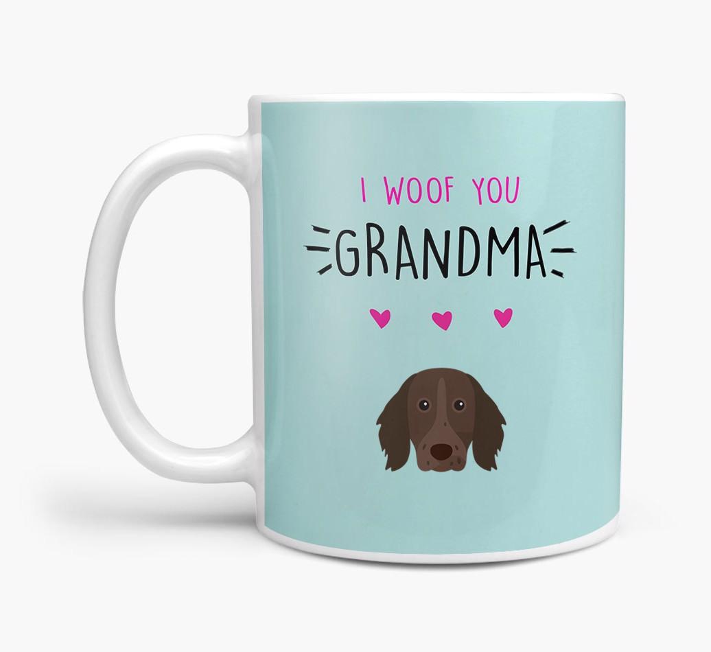 'I Woof You Grandma' Mug with {breedFullName} Icon