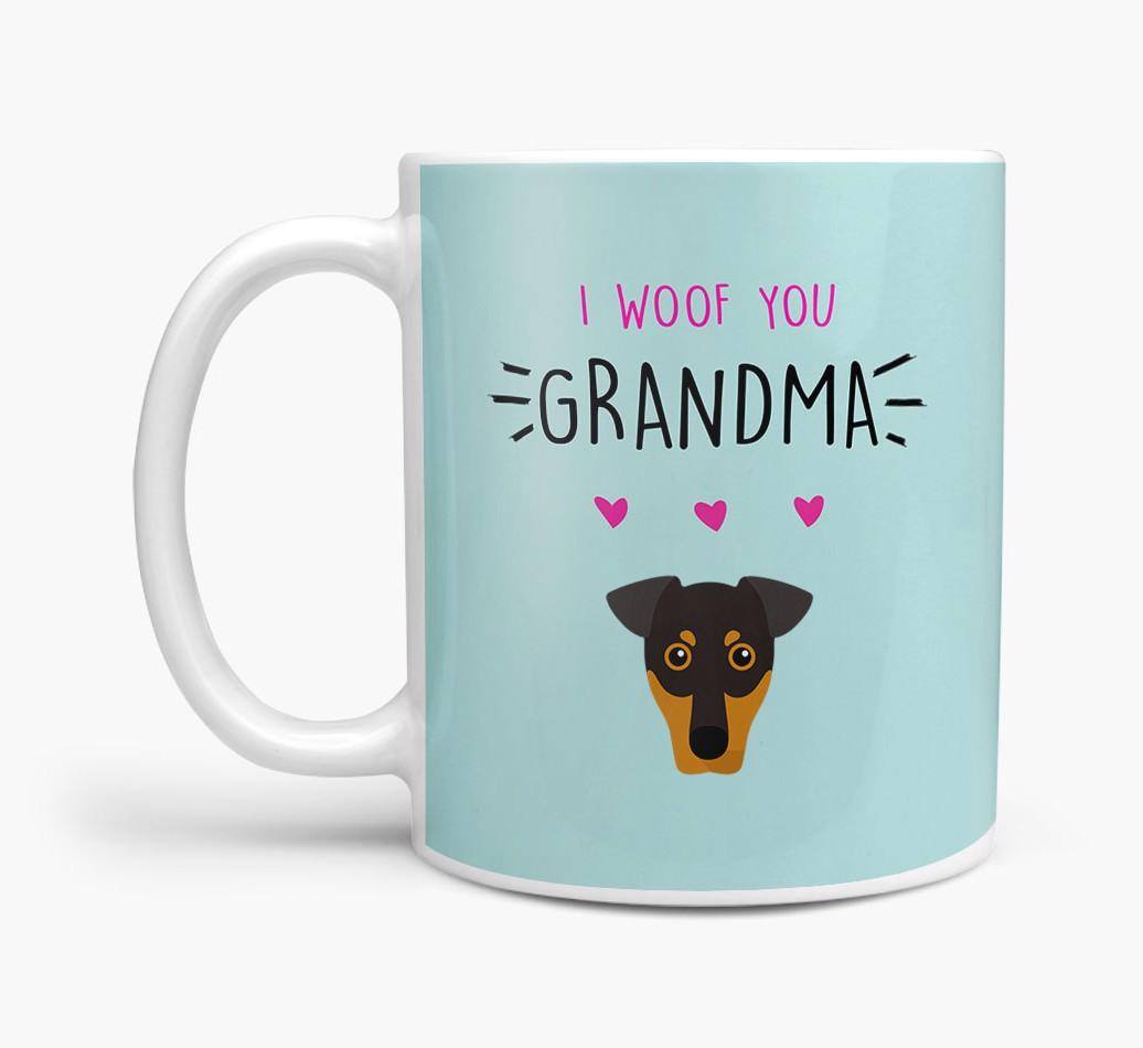 'I Woof You Grandma' Mug with {breedFullName} Icon