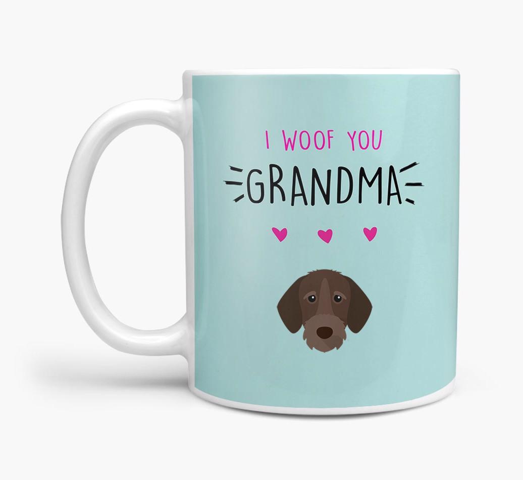 'I Woof You Grandma' Mug with {breedFullName} Icon