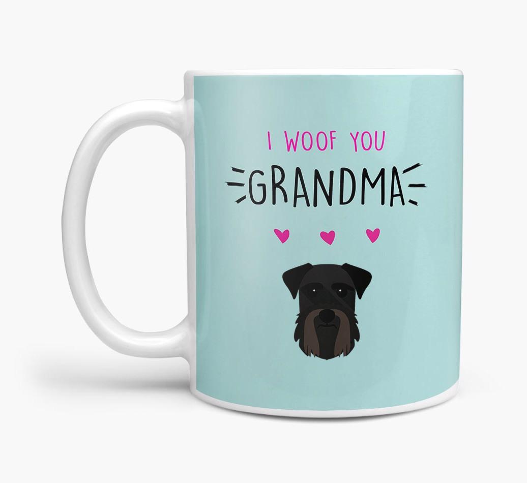 'I Woof You Grandma' Mug with {breedFullName} Icon
