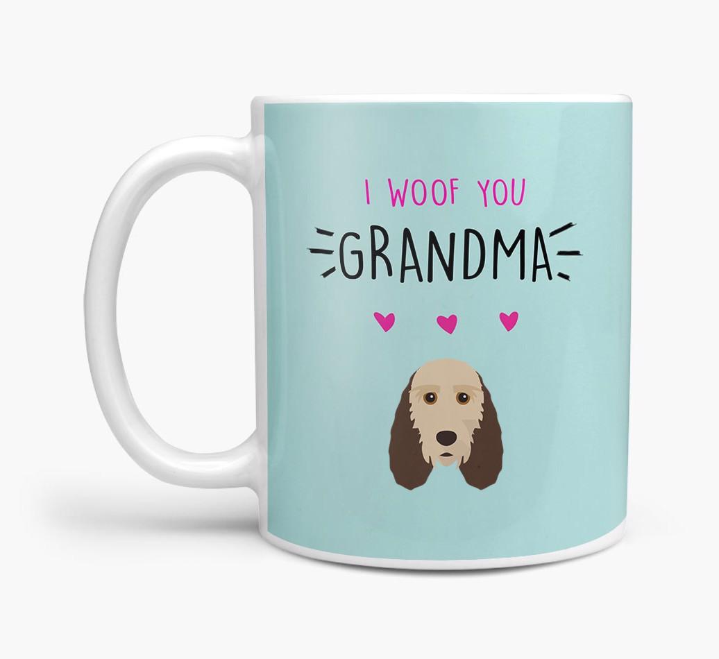 'I Woof You Grandma' Mug with {breedFullName} Icon