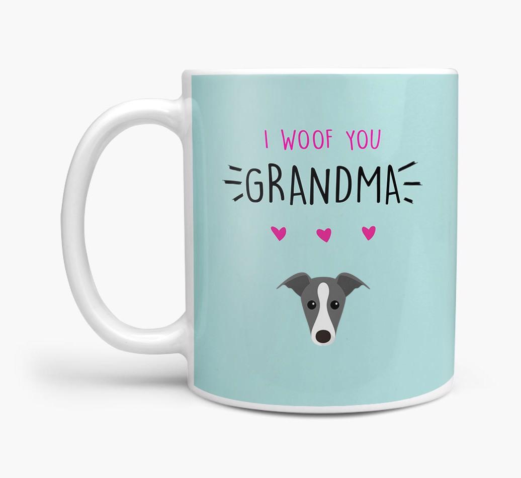'I Woof You Grandma' Mug with {breedFullName} Icon