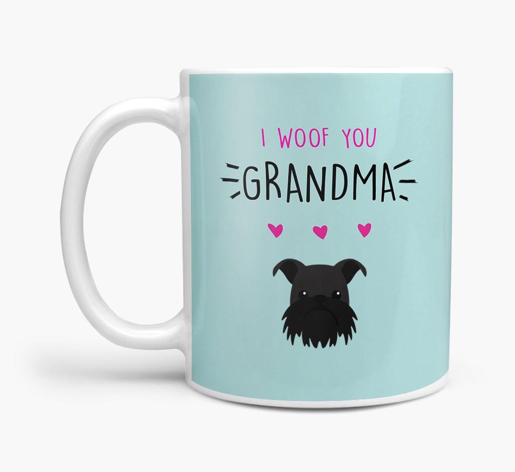 'I Woof You Grandma' Mug with {breedFullName} Icon