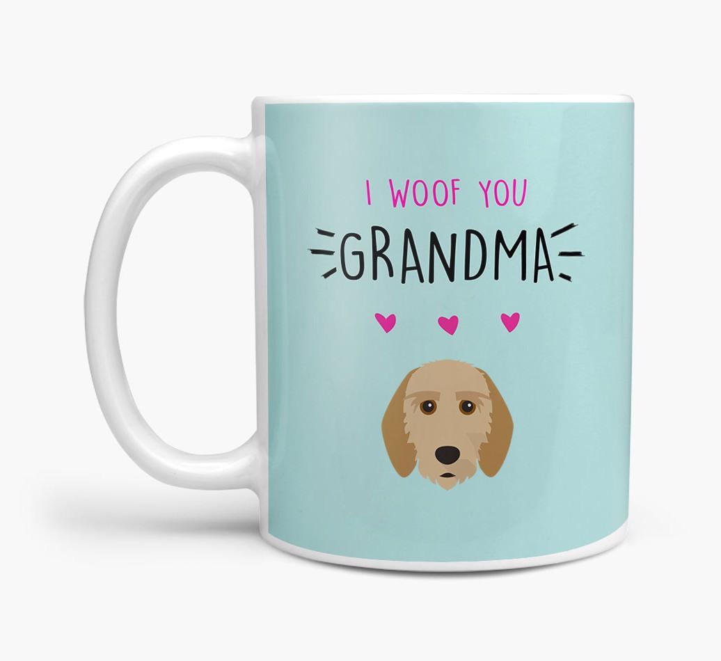 'I Woof You Grandma' Mug with {breedFullName} Icon