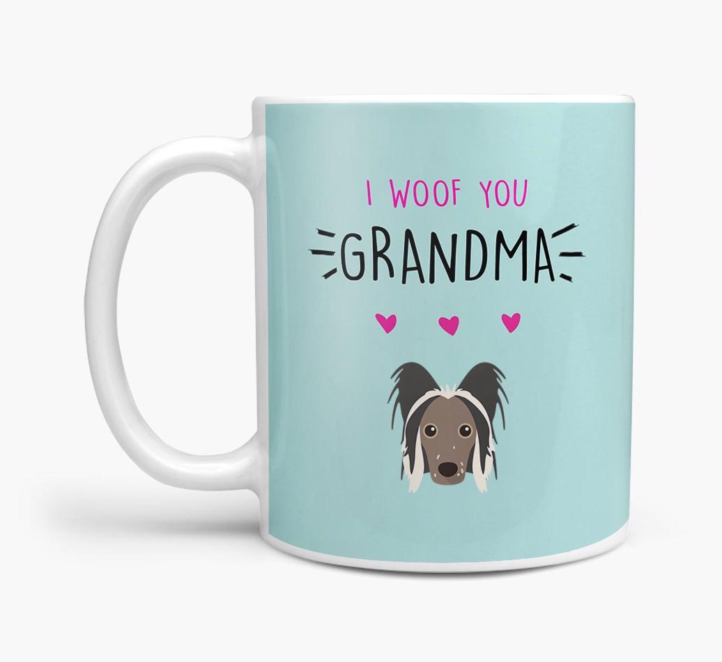 'I Woof You Grandma' Mug with {breedFullName} Icon