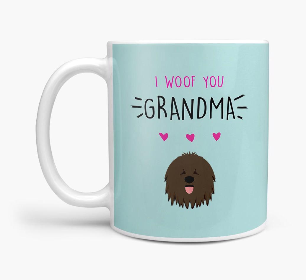 'I Woof You Grandma' Mug with {breedFullName} Icon