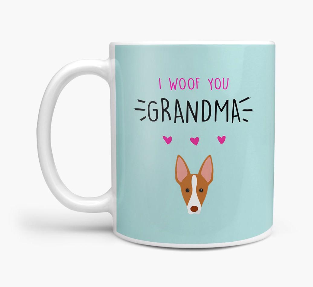 'I Woof You Grandma' Mug with {breedFullName} Icon
