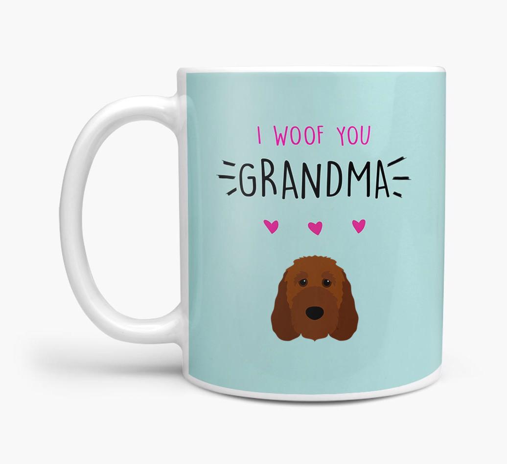 'I Woof You Grandma' Mug with {breedFullName} Icon
