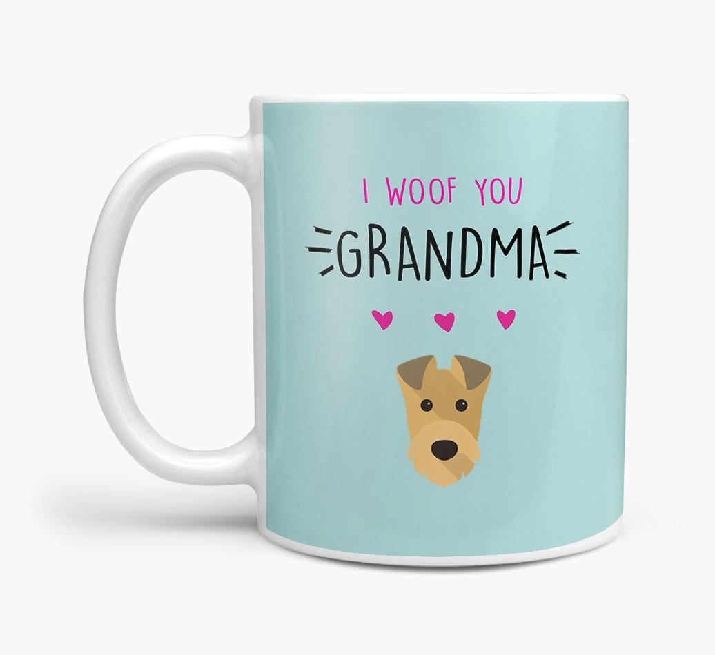 'I Woof You Grandma' Mug with {breedFullName} Icon
