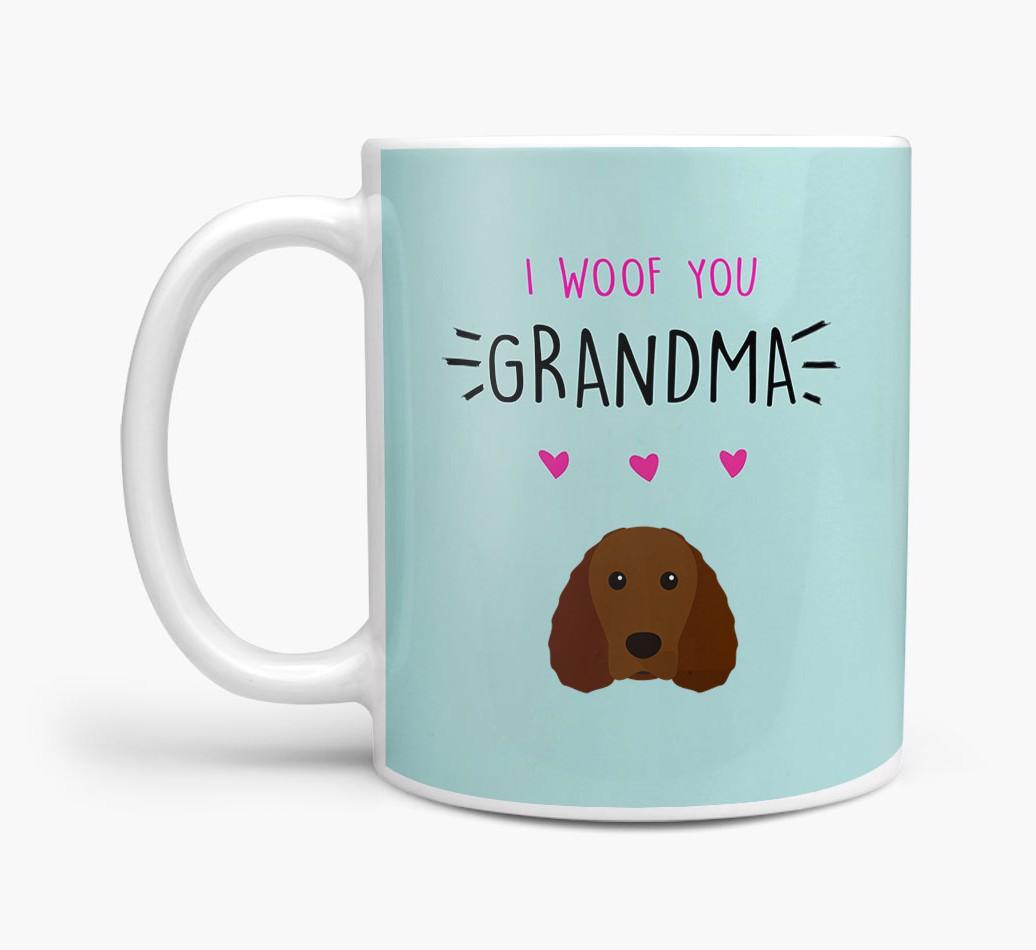'I Woof You Grandma' Mug with {breedFullName} Icon